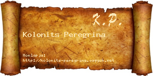 Kolonits Peregrina névjegykártya